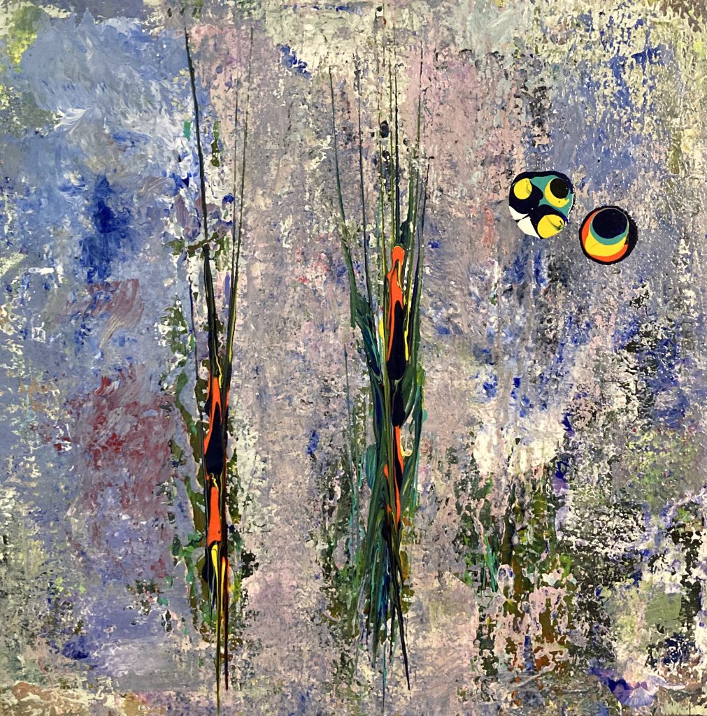 Transformation, Acryl auf Papier und Leinwand, 40x40 cm, 400,-Euro