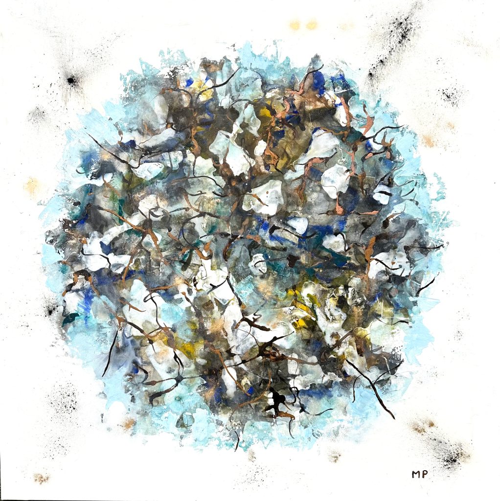 Korallen, 100x100cm, Acryl und Pigment auf Leinwand, 2000,- Euro